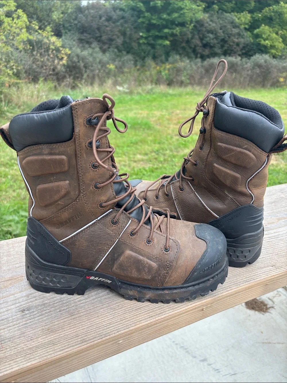Baffin Monster 8 Mens Brown Leather Waterproof Hiking Safety Work Boots size 10